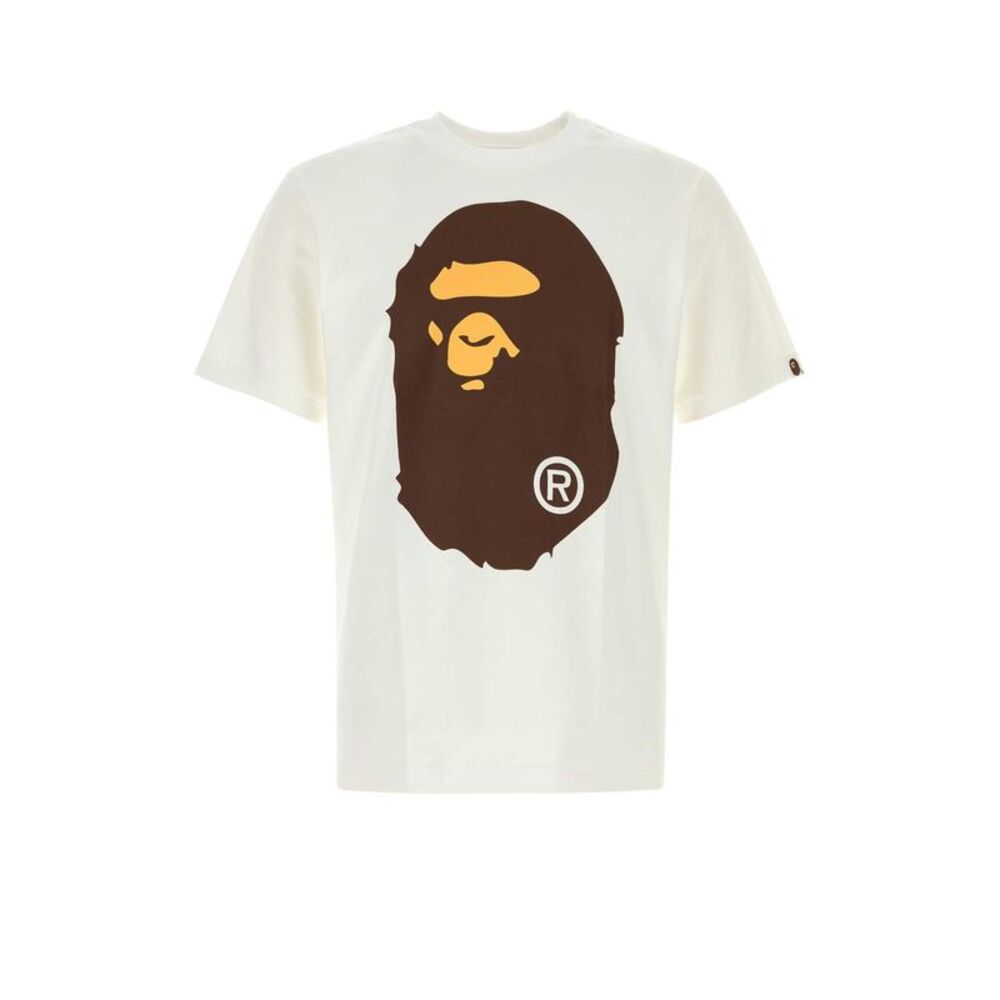 Bape Men White Cotton Big Ape Head T-Shirt